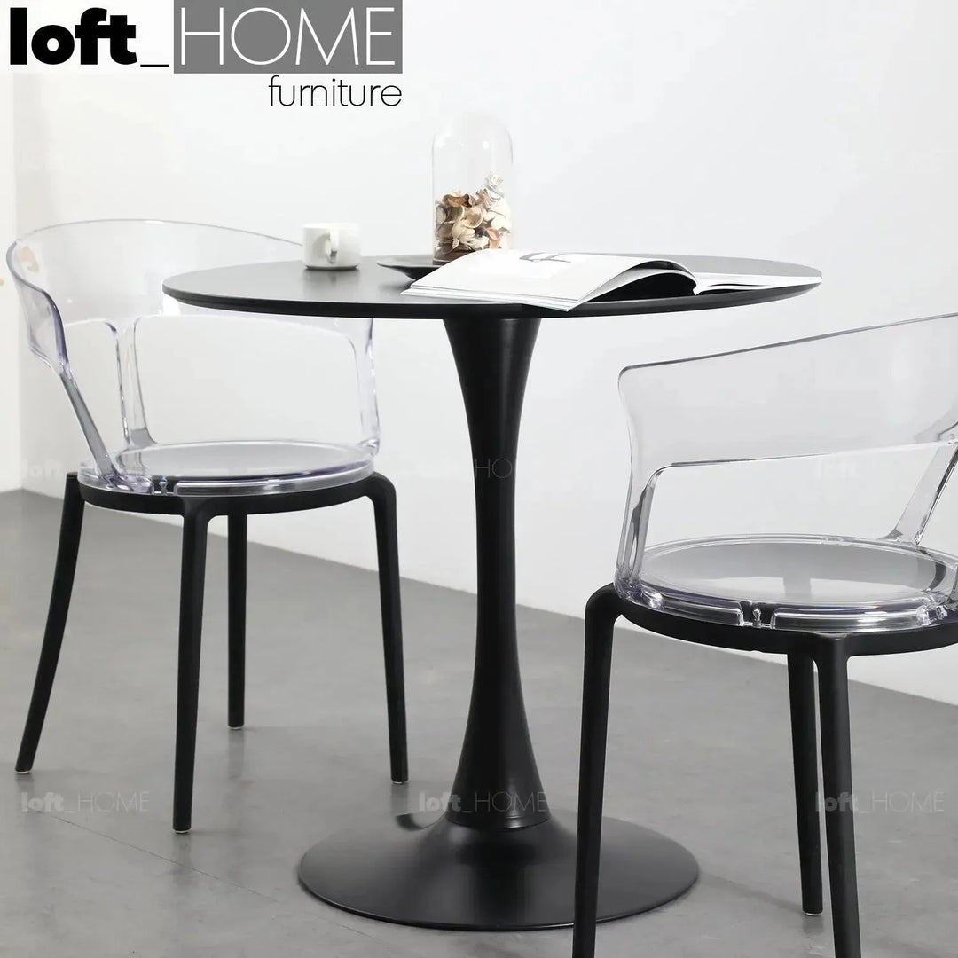 Contemporary plastic dining chair renzo color swatches.