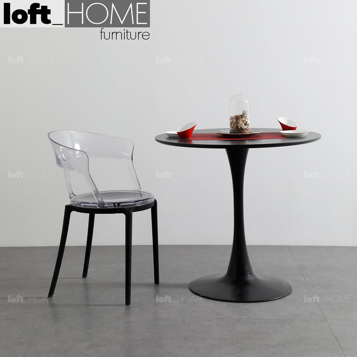 Scandinavian plastic dining chair renzo primary product view.
