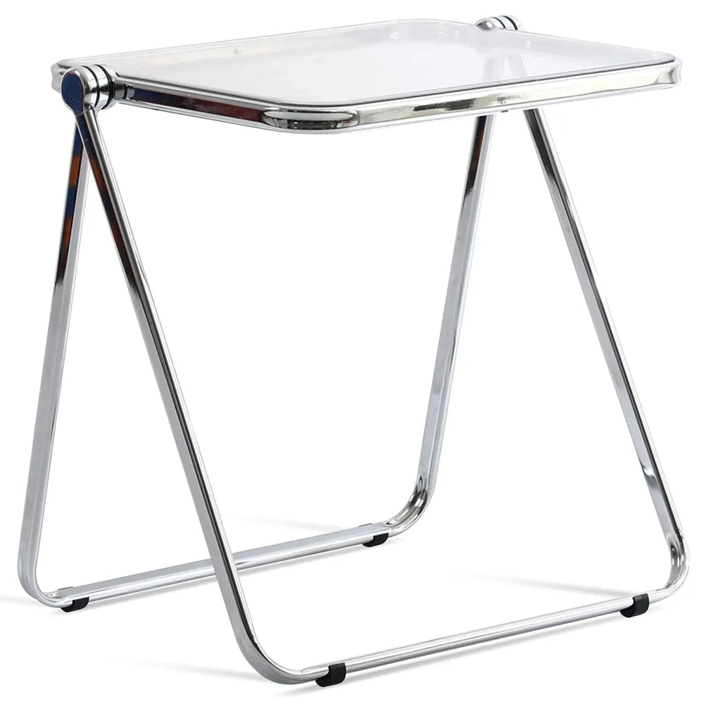 Contemporary plastic foldable study table fikas in white background.