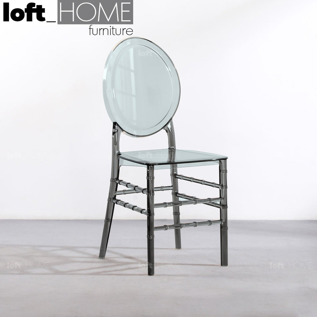 Scandinavian plastic ghost dining chair lia in real life style.