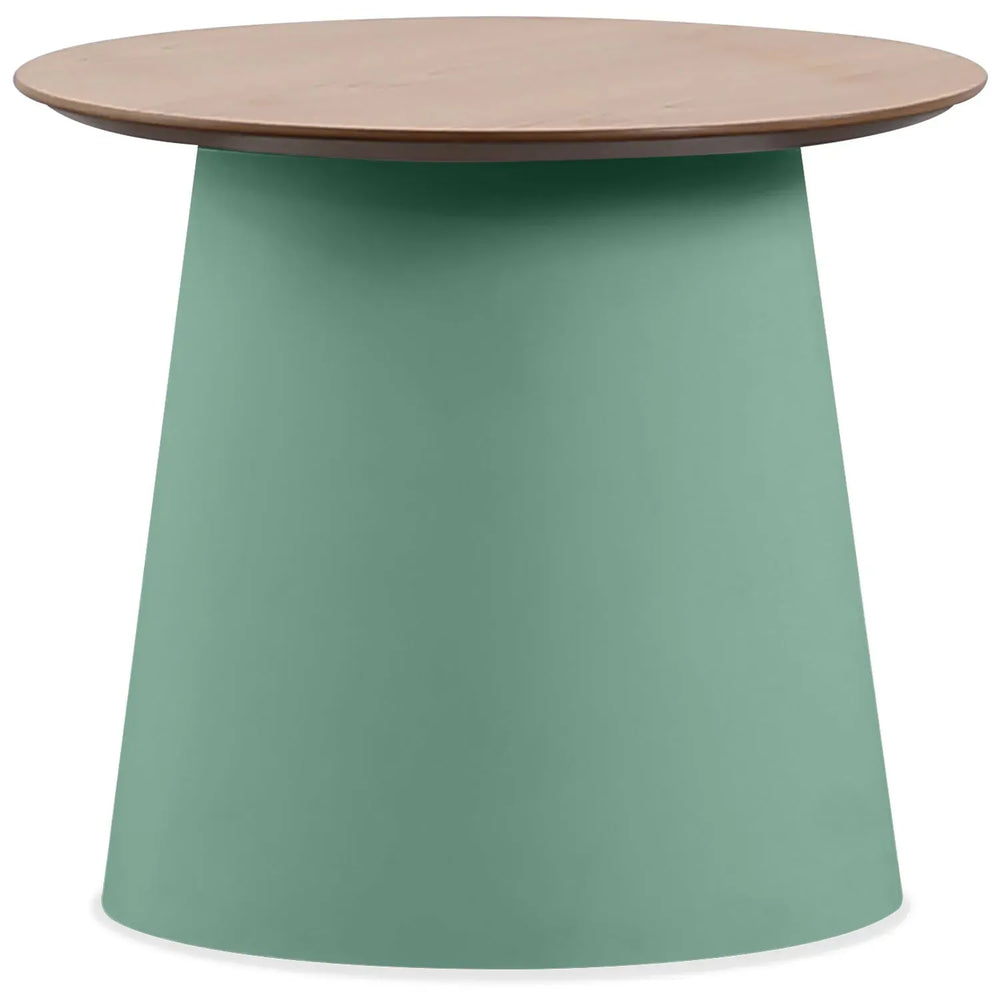 Modern plastic side table noah in white background.