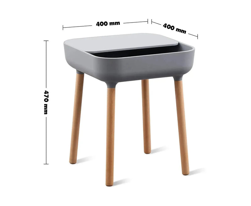 Bauhaus plastic side table una size charts.