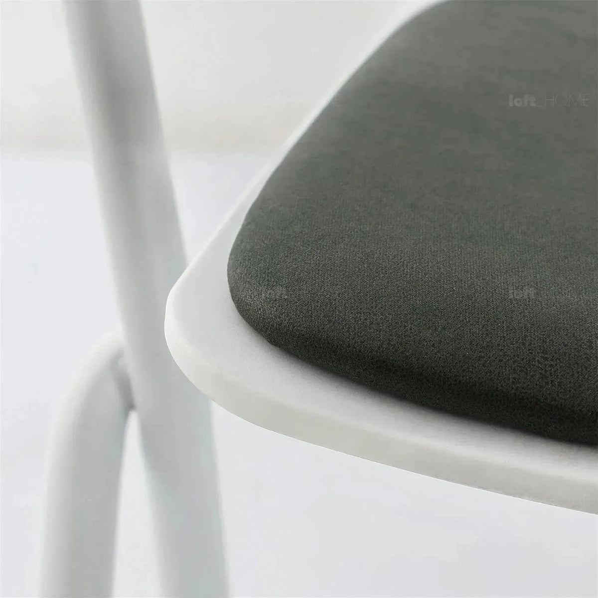 Modern metal dining chair padriac in still life.