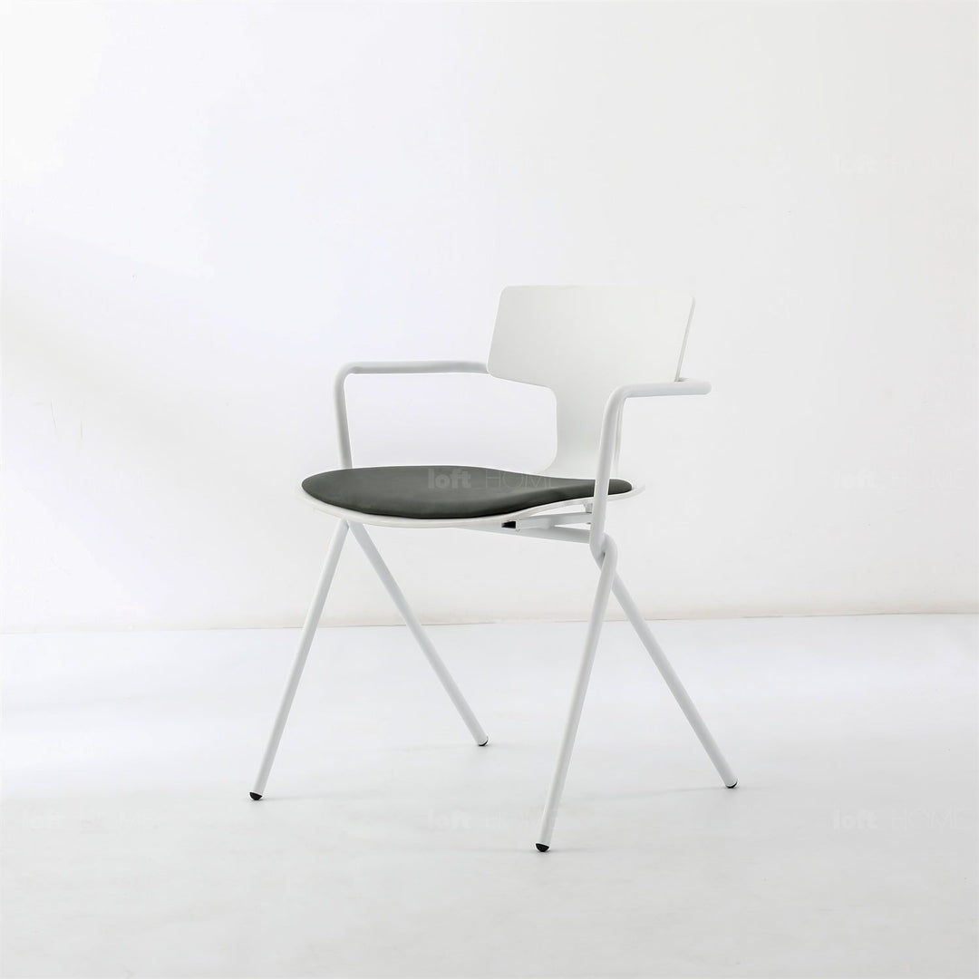 Scandinavian plastic training office chair padriac material variants.