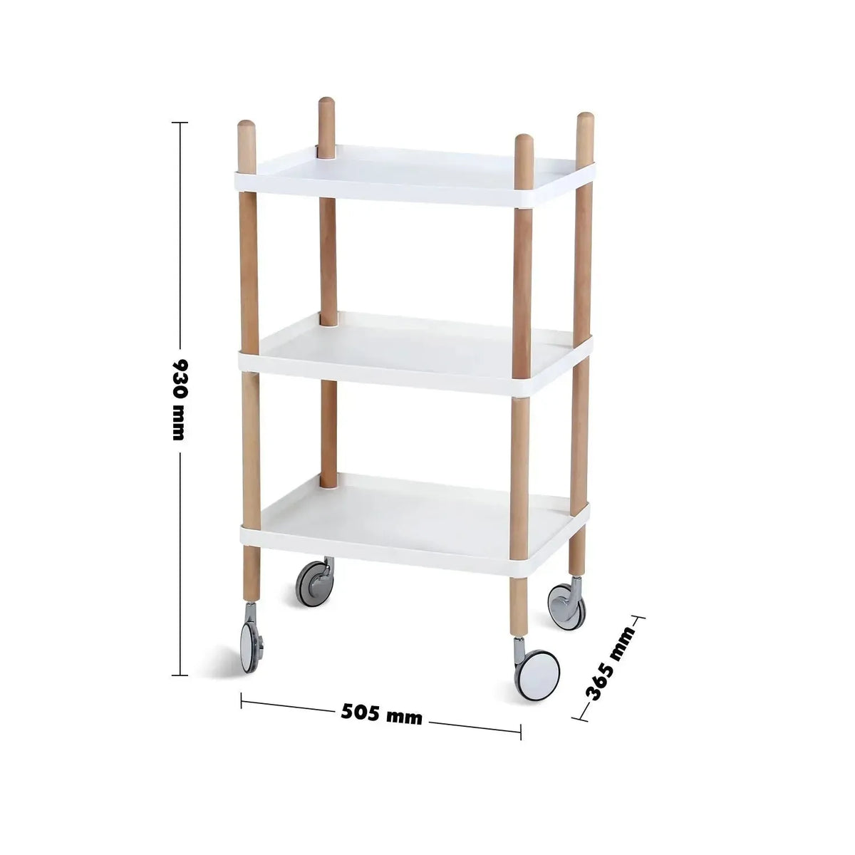 Modern plastic wheeled trolley side table danish 3 size charts.