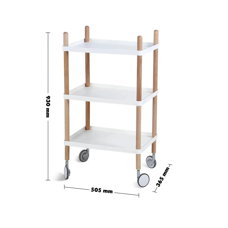 Modern plastic wheeled trolley side table danish 3 size charts.