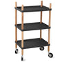 Modern Plastic Wheeled Trolley Side Table DANISH 3