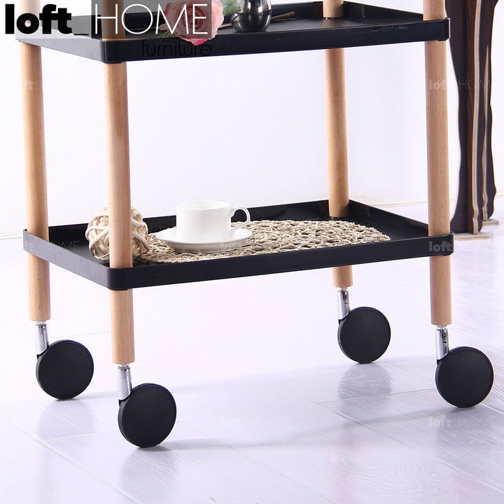Scandinavian plastic wheeled trolley side table danish 3 conceptual design.