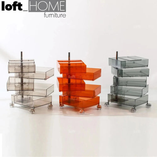 Bauhaus Plastic Wheeled Trolley Side Table ROLLY CLEAR Good to Know Preview-1