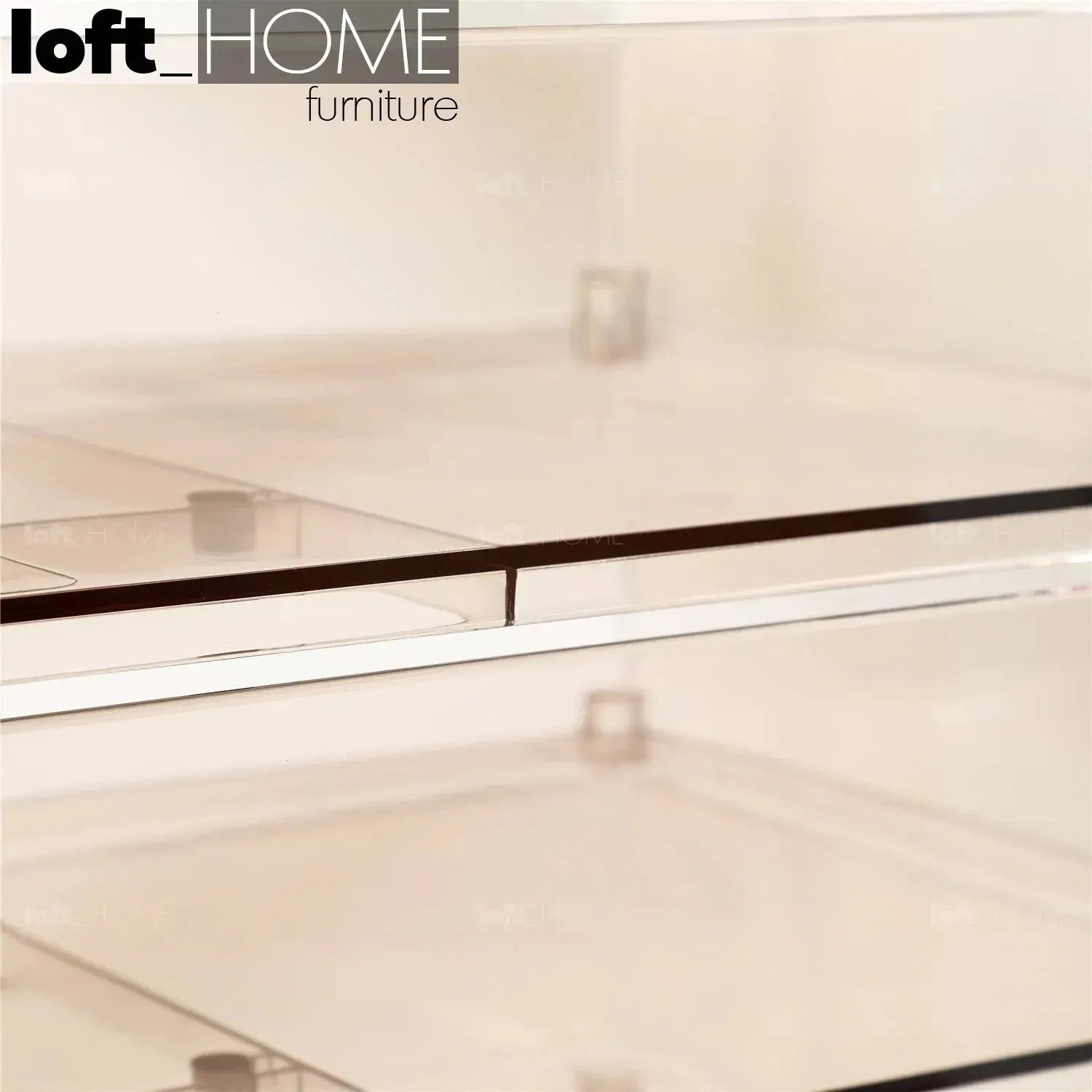 Side Desk Rolly Scandinavian Plastic Wheeled Trolley Side Table ROLLY CLEAR – LOFT HOME