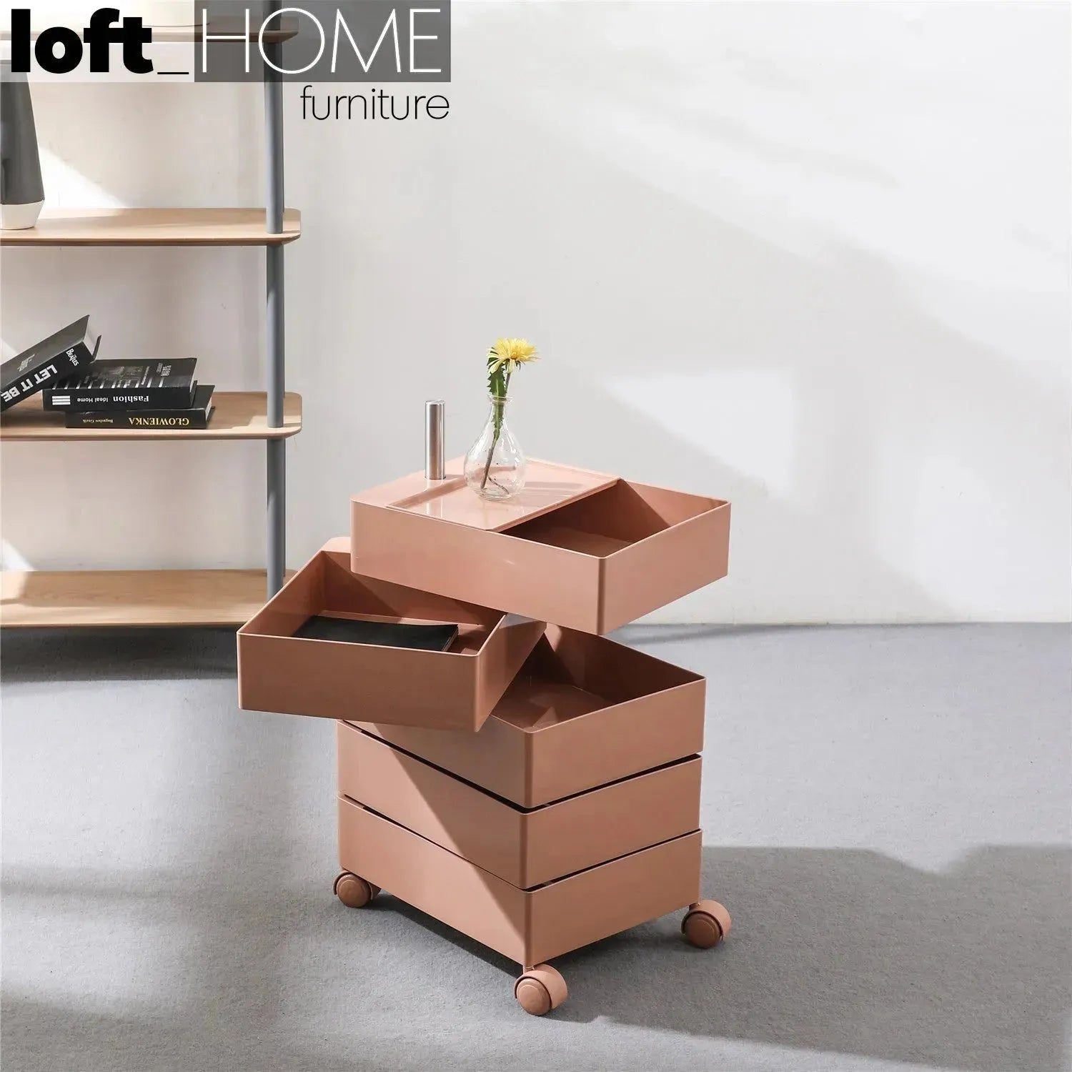 Side Desk Rolly Bauhaus Plastic Wheeled Trolley Side Table ROLLY – LOFT HOME