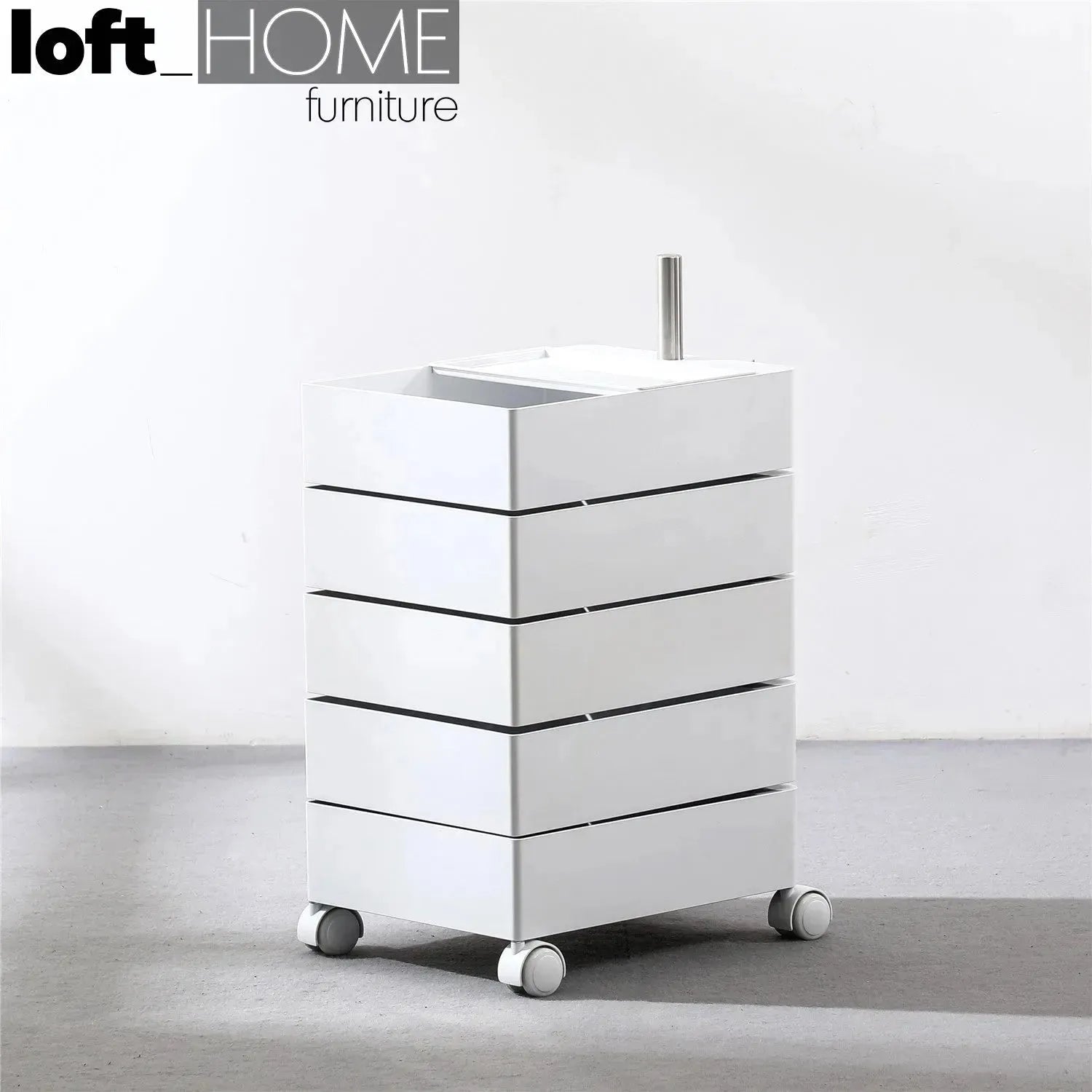 Side Desk Rolly Bauhaus Plastic Wheeled Trolley Side Table ROLLY – LOFT HOME
