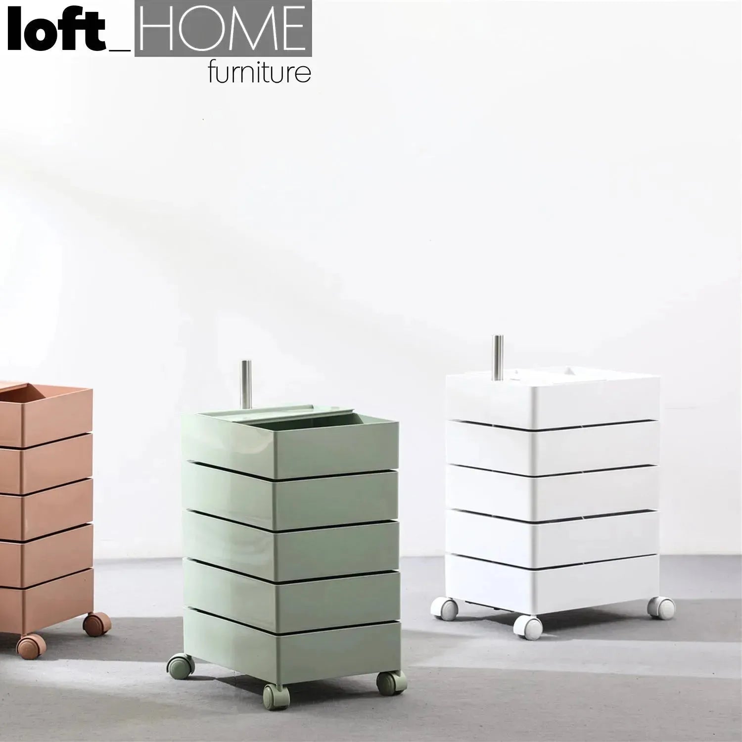 Side Desk Rolly Bauhaus Plastic Wheeled Trolley Side Table ROLLY – LOFT HOME