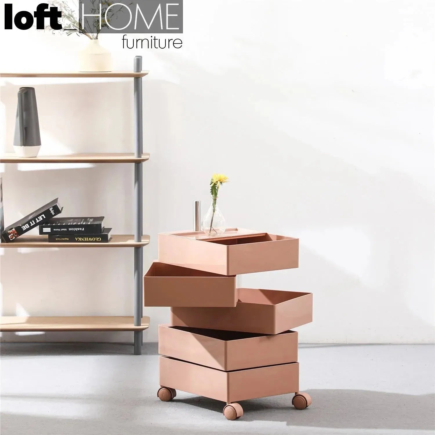 Side Desk Rolly Bauhaus Plastic Wheeled Trolley Side Table ROLLY – LOFT HOME