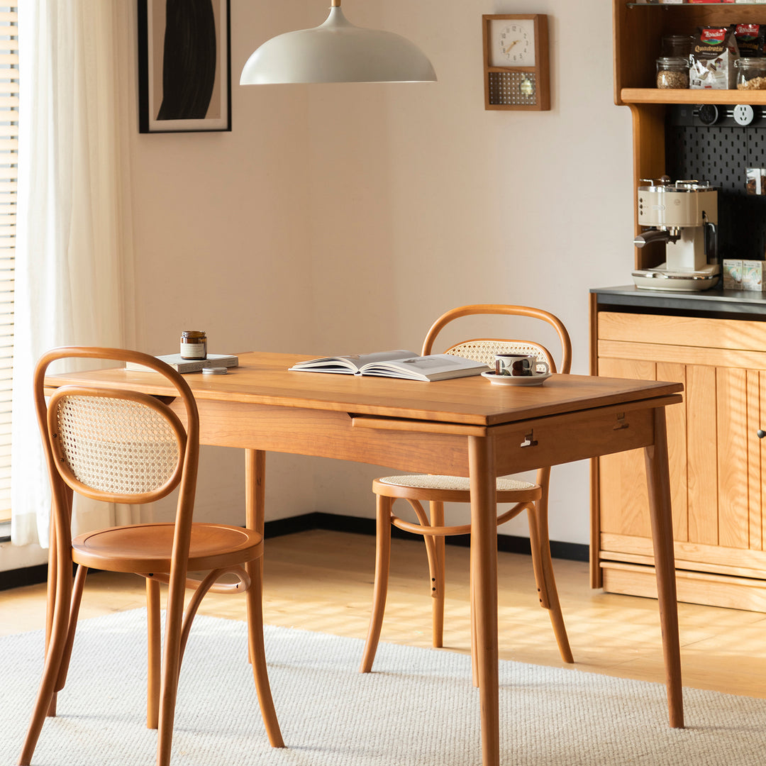 Scandinavian rattan dining chair german material variants.