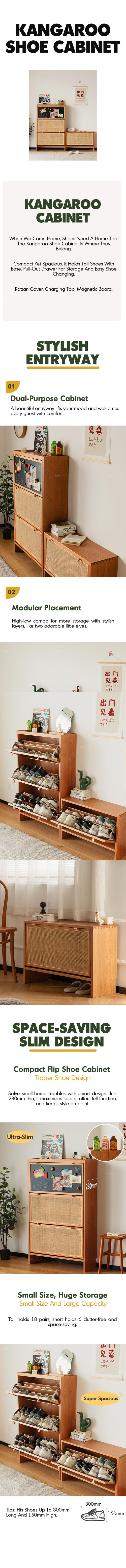 Scandinavian Rattan Shoe Cabinet KANGAROO Good to Know Preview-1