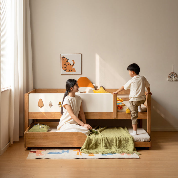 Scandinavian rubber wood kids bunk bed vireo size charts.
