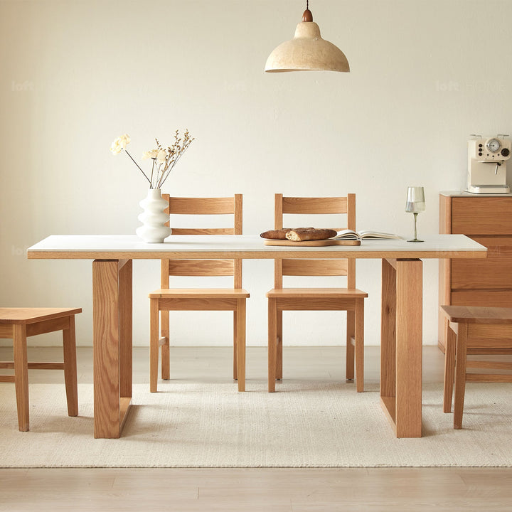 Scandinavian sintered stone dining table classic dine environmental situation.