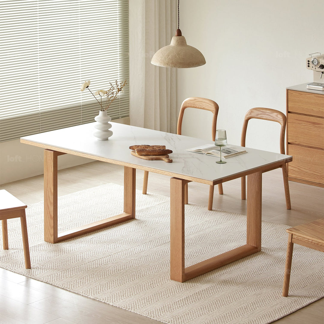 Scandinavian sintered stone dining table classic dine situational feels.