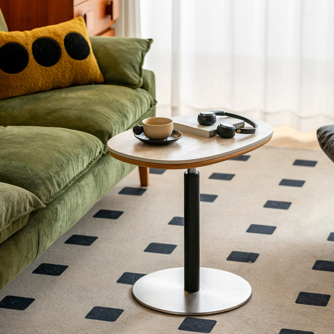 Scandinavian sintered stone height adjustable side table roman size charts.