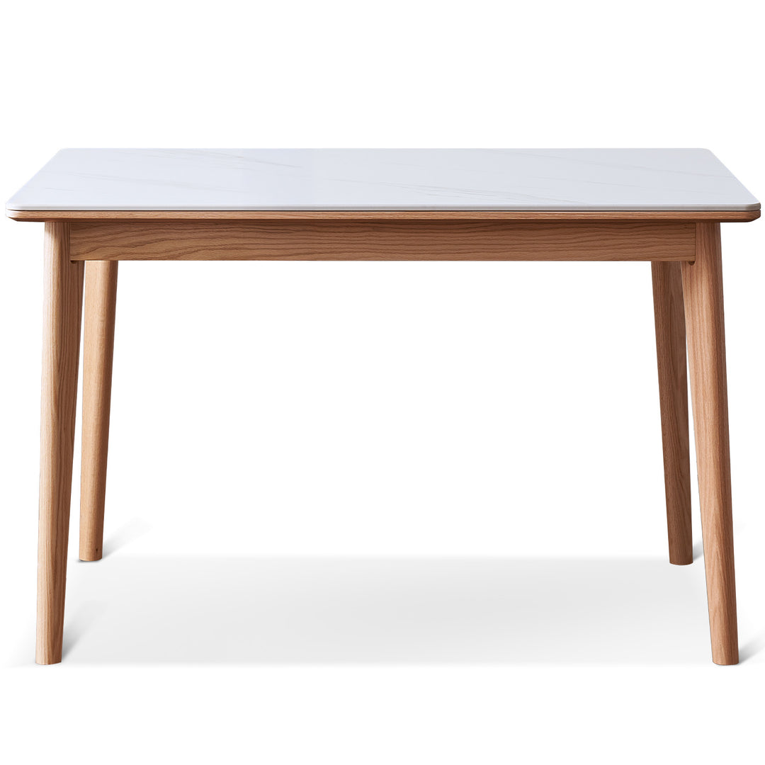 Scandinavian sintered stone oak wood dining table jaden environmental situation.