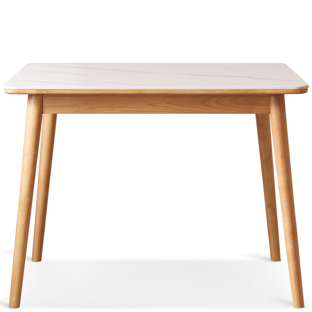 Scandinavian sintered stone rubber wood dining table rowan environmental situation.