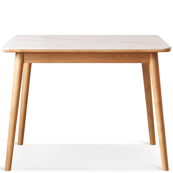 Scandinavian sintered stone rubber wood dining table rowan environmental situation.