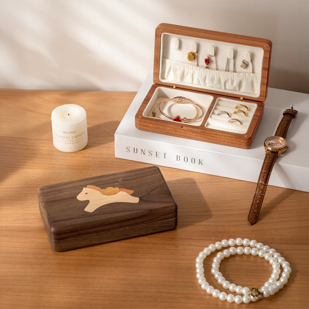 Scandinavian solid wood jewelry box keepsa color swatches.