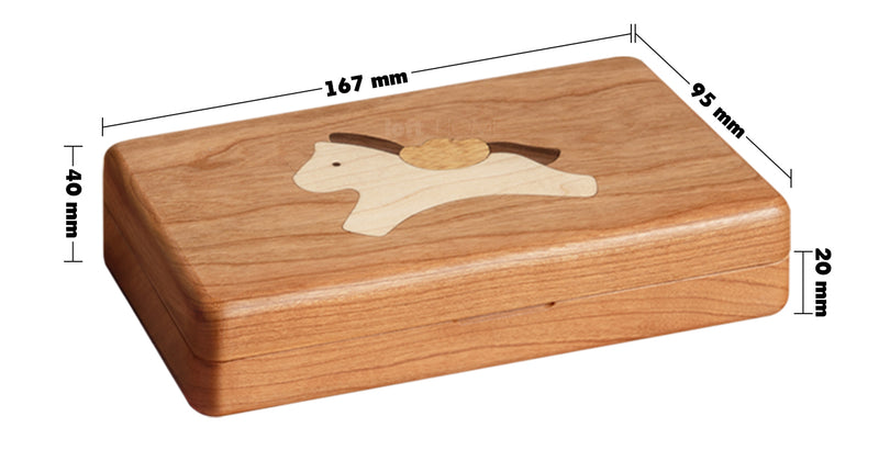 Scandinavian Solid Wood Jewelry Box KEEPSA Size Chart
