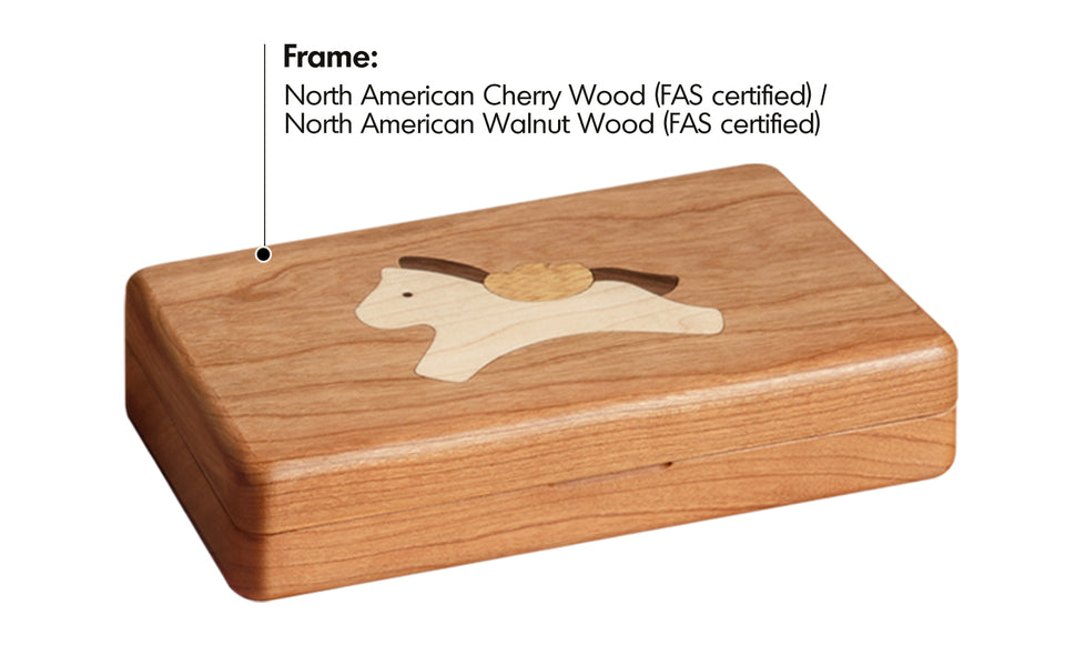 Scandinavian Solid Wood Jewelry Box KEEPSA Material Details Chart