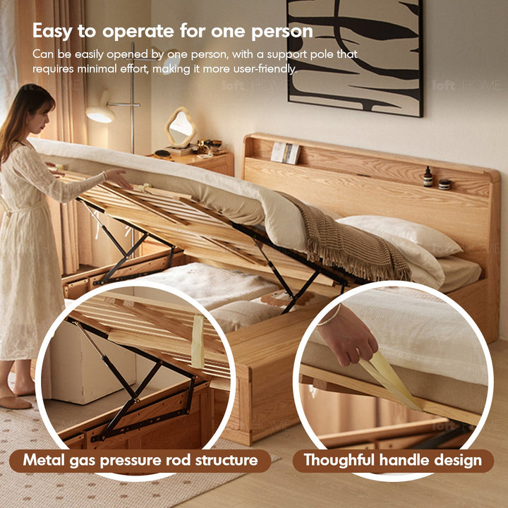 Scandinavian wood bed classicdream in details.