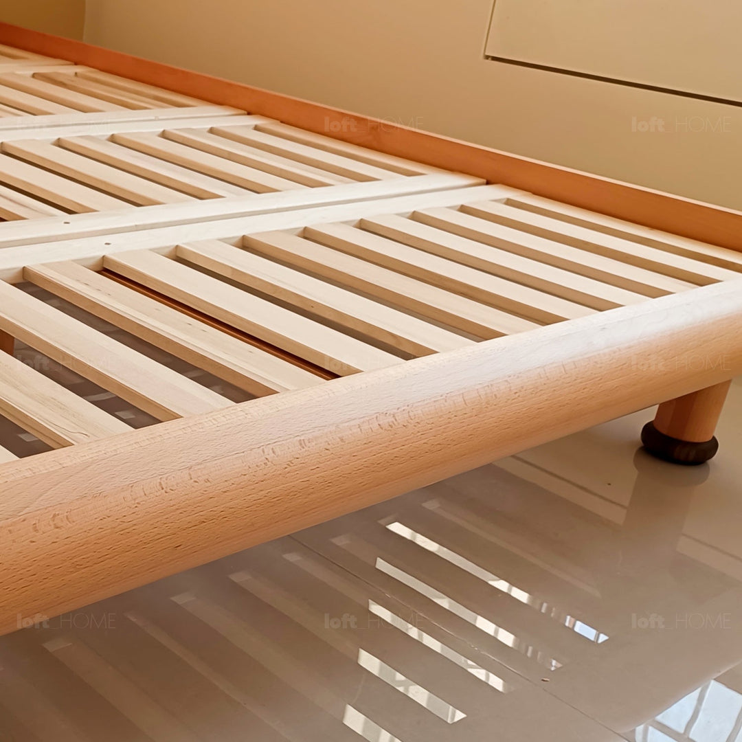 Scandinavian wood bed eller wave detail 5.