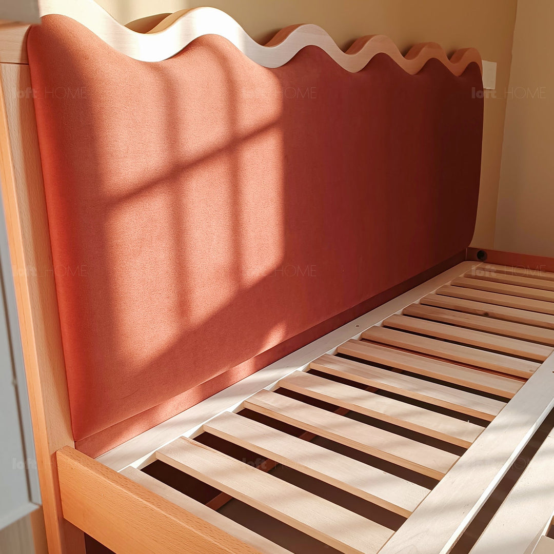 Scandinavian wood bed eller wave detail 6.