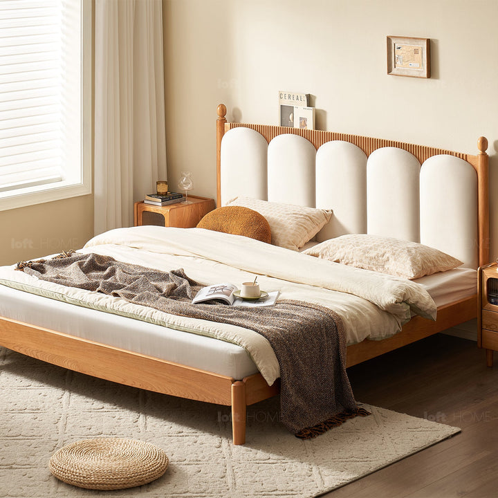 Scandinavian Wood Bed Frame CHERRY RADIANT