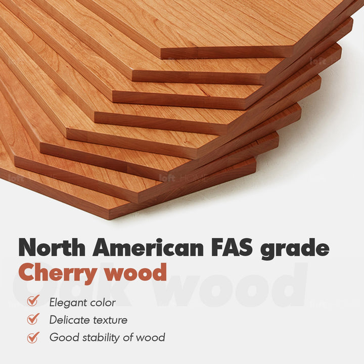 Scandinavian wood bed frame cherry radiant detail 5.