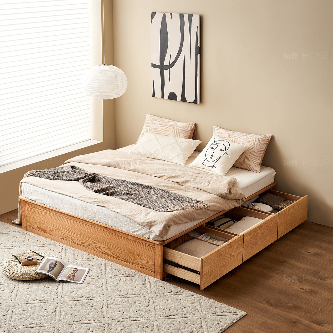 Scandinavian wood bed hemo detail 1.