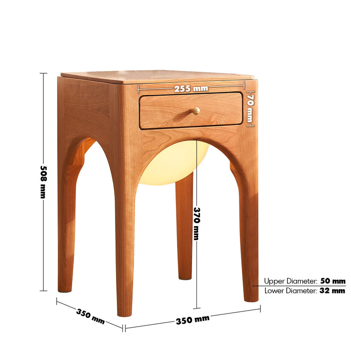 Scandinavian wood bed side table arche size charts.