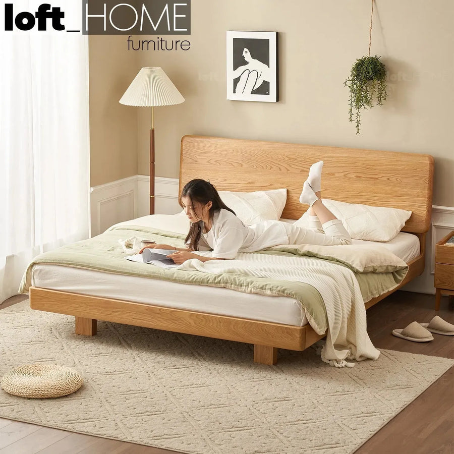 Scandinavian wood bed vitasleep primary product view.