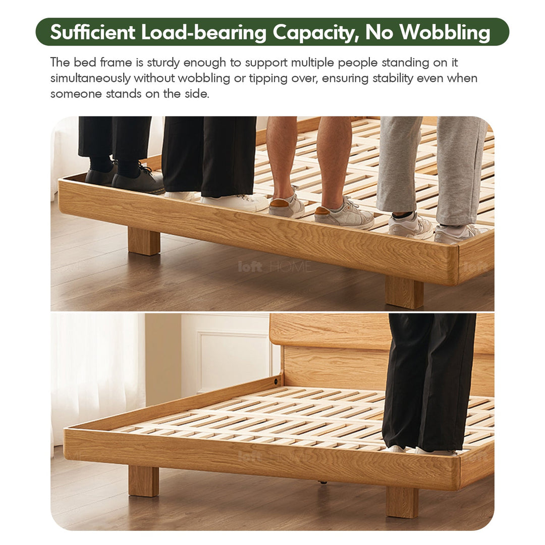 Scandinavian wood bed vitasleep conceptual design.