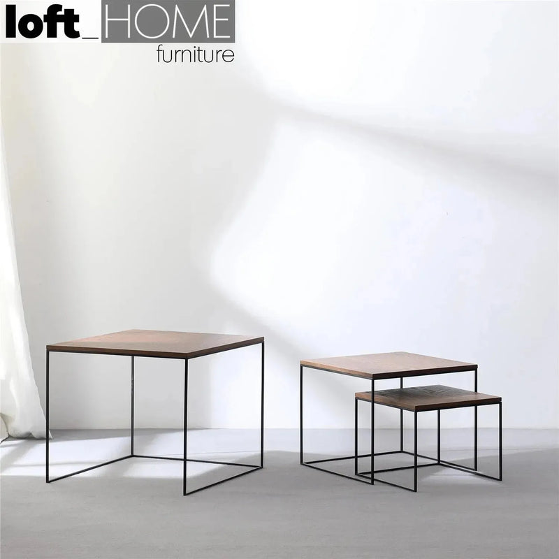 Bauhaus wood coffee table 3pcs set dvein with context.