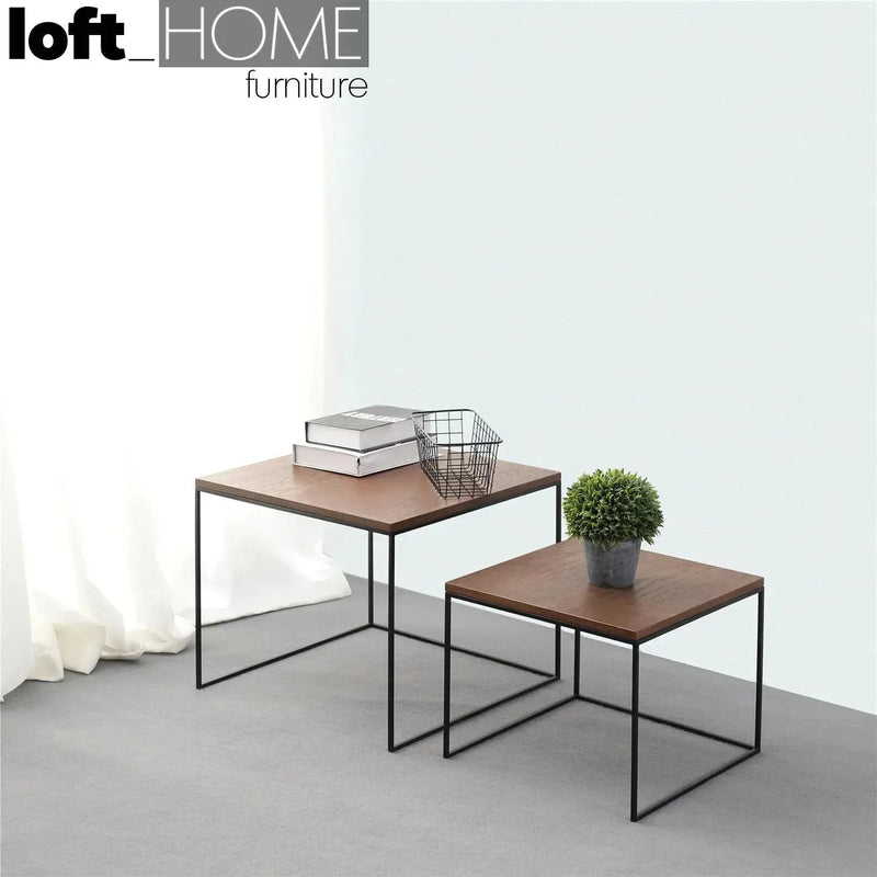 Bauhaus wood coffee table 3pcs set dvein in details.
