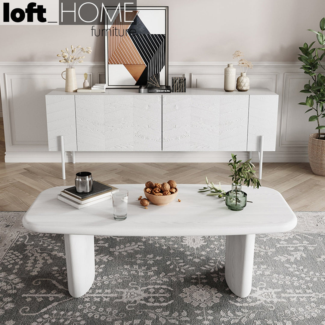 Scandinavian wood coffee table bon conceptual design.