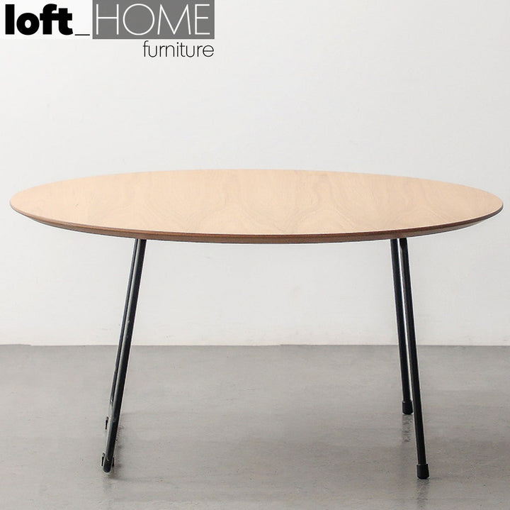 Scandinavian wood coffee table carlos round in real life style.