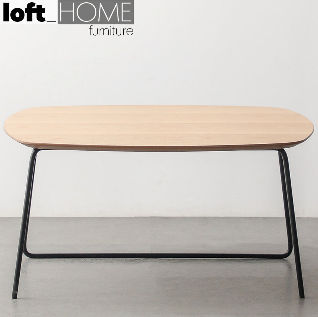 Scandinavian wood coffee table carlos square in real life style.