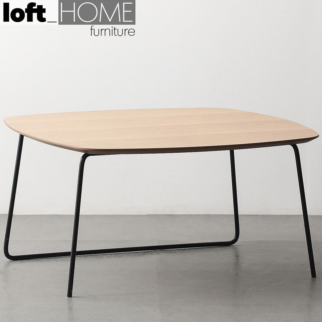 Scandinavian wood coffee table carlos square primary product view.
