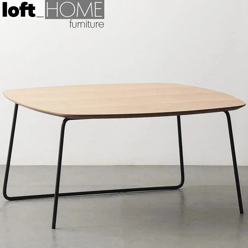 Bauhaus wood coffee table carlos square primary product view.