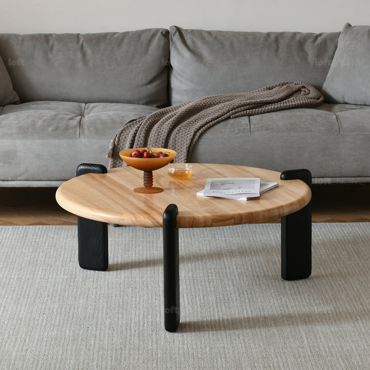 Scandinavian wood coffee table onda material variants.