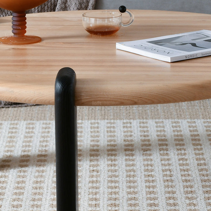Scandinavian wood coffee table onda conceptual design.