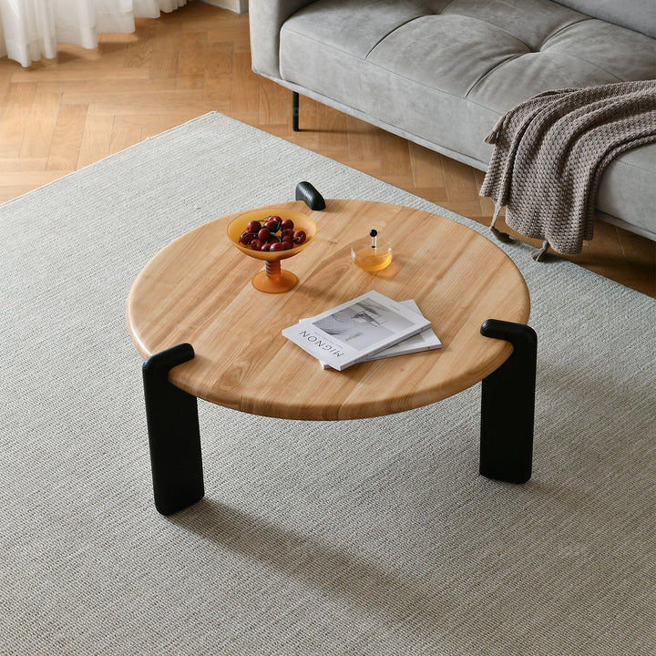 Scandinavian wood coffee table onda with context.