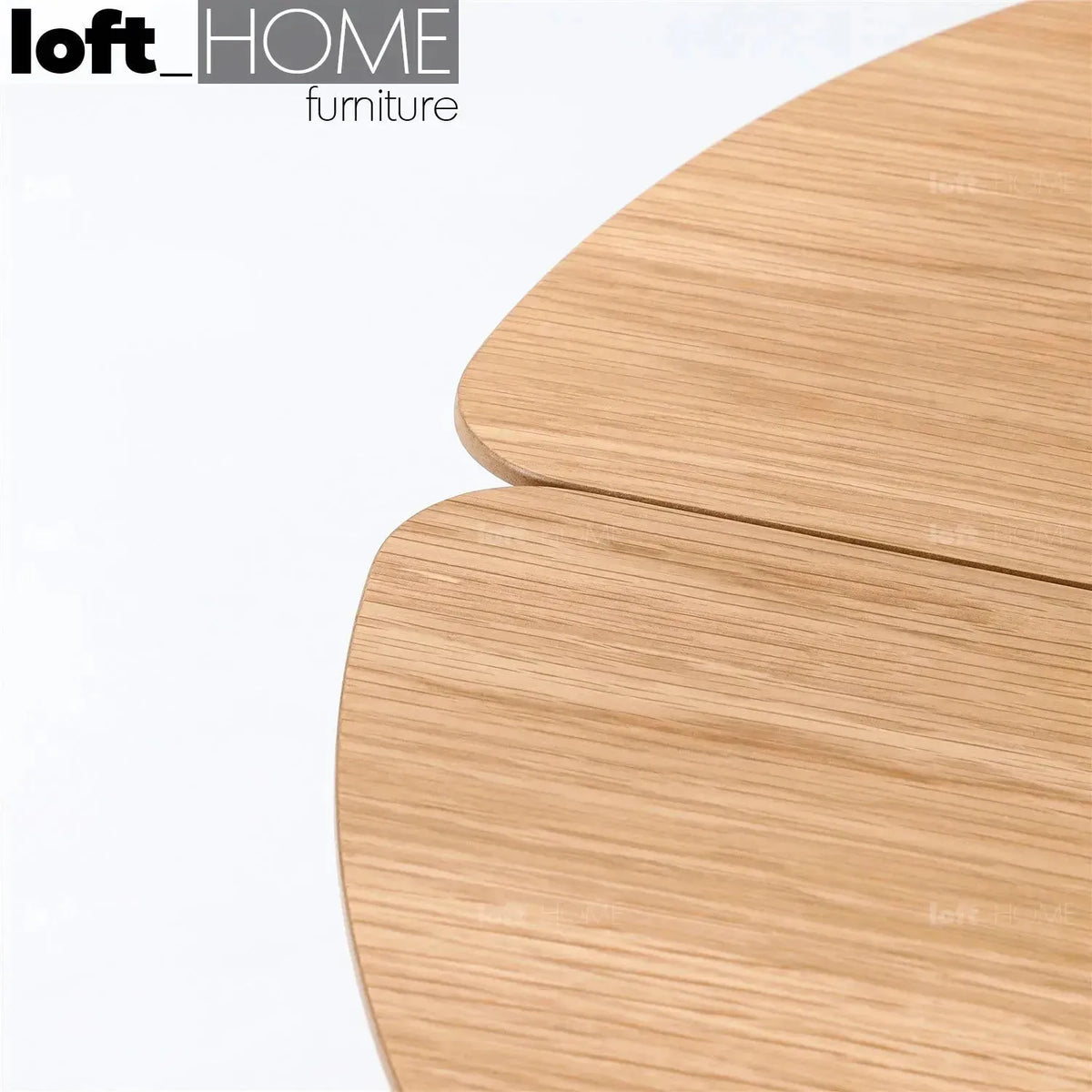 Bauhaus wood coffee table valboard oval in real life style.